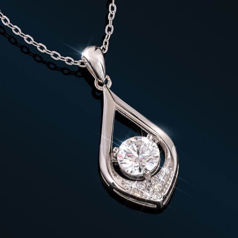 Perfect Gift Moissanite Necklace and Earrings Set